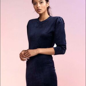 Cynthia Rowley Velvet Navy Blue Dress